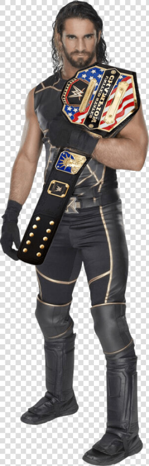 Seth Rollins Belt Shoulder   Seth Rollins Black And Gold  HD Png Download