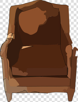 Chair  Furniture  Seat  Leather  Brown  Sofa  Couch   Broken Furniture Clipart  HD Png Download