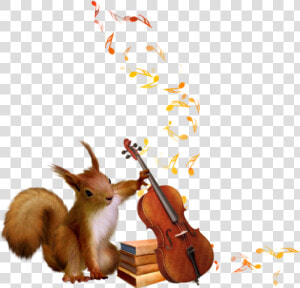  ftestickers  clipart  squirrel  violin  cute   Cute Violin  HD Png Download