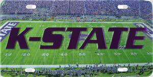 K state Football Field Wincraft Mirror License Plate   K State Wildcats  HD Png Download