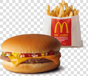 Title   Mcdonalds Burger And Fries  HD Png Download