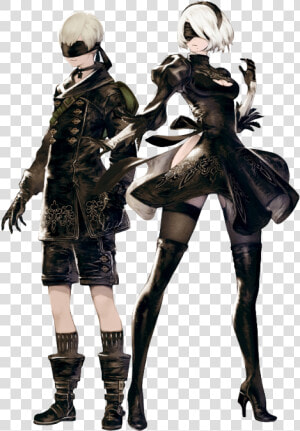 9s And 2b   Nier Automata Transparent  HD Png Download