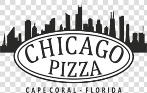 Wb Chicago Pizza 2017 2 Transparent   Chicago Skyline  HD Png Download