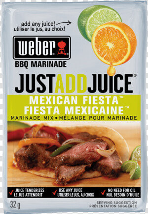 Image Of Weber® Just Add Juice® Mexican Fiesta Marinade   Carne Asada Seasoning Packet  HD Png Download