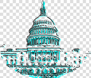 Us Capitol Capitol Washington Dc Vector Drawing Illustration   Dome  HD Png Download