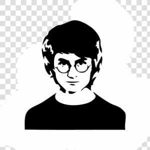  harrypotter  silhouette   Pop Art Black And White Harry Potter  HD Png Download