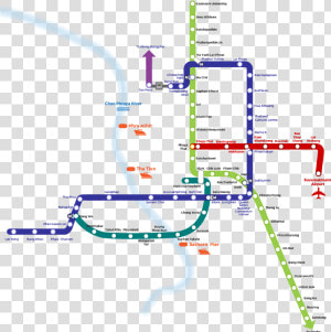 Bangkok Bts And Mrt Map   Mrt Map Bangkok 2019  HD Png Download