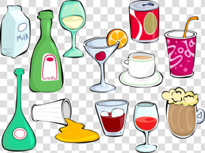 Drinkware artwork glass   Clipart Alcohol Drink  HD Png Download