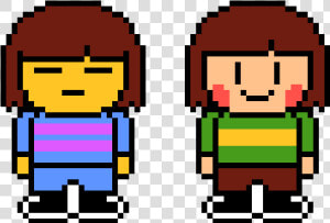 Frisk And Chara Colored Sprites  HD Png Download