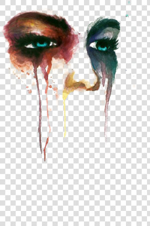 Clip Art Drawing Art Sadness Eyes   Watercolor Crying Eyes  HD Png Download