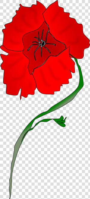 Freeform Poppy Clip Arts   Single Poppy In Art  HD Png Download