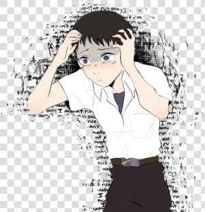 “ I Mustn’t Run Away ikari Shinji   Cartoon  HD Png Download