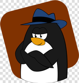 Fedora Penguin   Penguin In A Fedora  HD Png Download