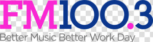 Better Music Better Work Day   Fm 100 3  HD Png Download