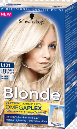 Blonde Lighteners L101 Silver Blond   Schwarzkopf Hair Color Blonde  HD Png Download