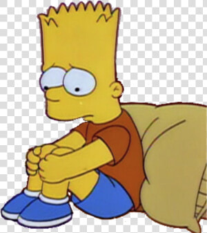 Sad  Simpsons  And Bart Image   Sad Bart Simpson Png  Transparent Png