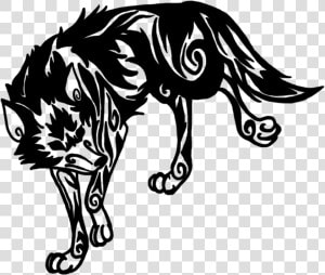 Tribal Wolf 1 By Chos N One d6bdk2s   Transparent Tribal Wolf Png  Png Download