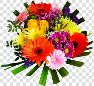 Flowers  Bouquet  Isolated  Colorful  Gerbera  Rose   Flower Bouquet Png  Transparent Png