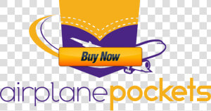 Airplane Pockets Logo4   Orange Buy Now Button  HD Png Download