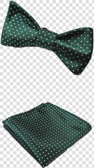 Green And White Polka Dot Bow Tie And Pocket Square   Polka Dot  HD Png Download