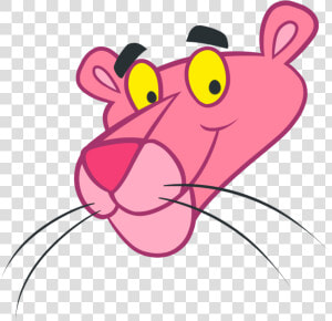 The Pink Black Cartoon   Cartoon Pink Panther Head  HD Png Download