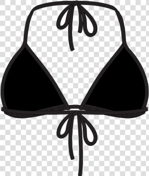 Bikini Clipart Black And White   Black Bikini Top Transparent  HD Png Download