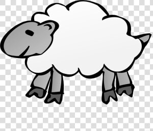 Sheep High Quality Animal Free Black White Clipart   Sheep Cartoon No Background  HD Png Download