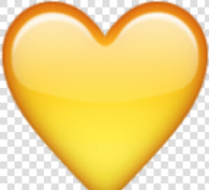 Yellow Heart Cliparts   Yellow Love Heart Emoji  HD Png Download