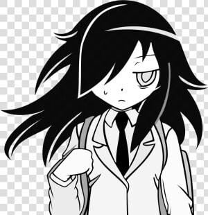 View Tomoko     Png Download   Tomoko Png Black And White  Transparent Png