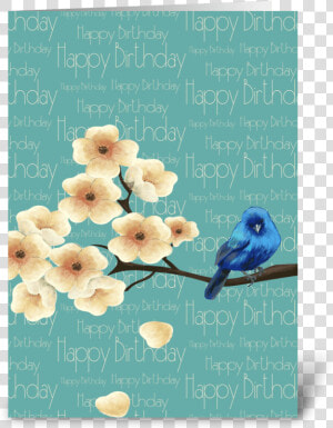 Blue Bird Of Happiness Birthday Card Greeting Card   Happy Birthday Blue Bird  HD Png Download