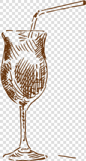 Wine Glass Drawing Png   Alcoholic Beverage  Transparent Png