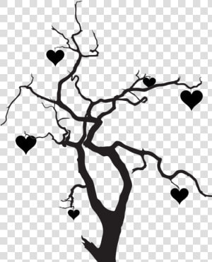 Heart Clipart Tree   Halloween Tree Silhouettes Png  Transparent Png