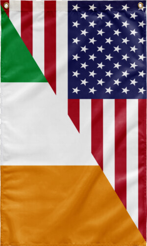 Premium 1 2 American 1 2 Irish Flag   Full Page Us Flag  HD Png Download