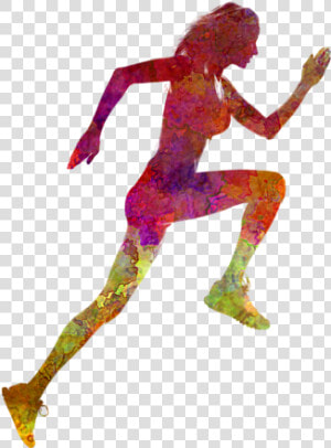 Woman Runner Running Jogger Jogging Silhouette 02  HD Png Download