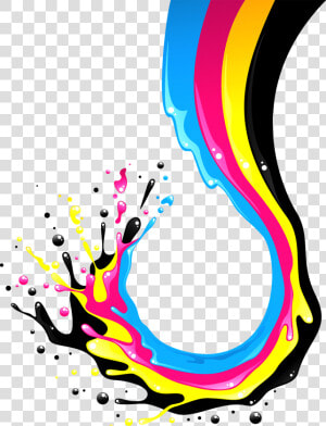 Color Photography Illustration Cmyk Paint Splash Model   Cmyk Background  HD Png Download