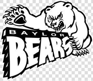 Baylor Bears Logo Black And White   Baylor Bears And Lady Bears  HD Png Download