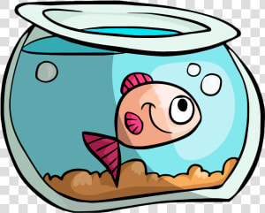 Fish Tank Vector Png Image   Fish In Tank Cartoon  Transparent Png