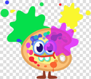 Splat The Abstract Artist With Paint Splatters   Moshi Monsters Arties  HD Png Download