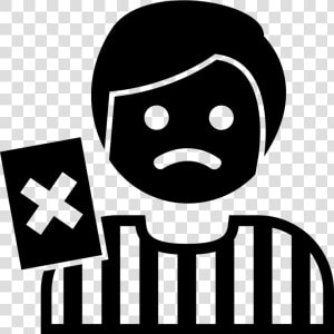 Soccer Referee Calling Foul   Expelled Icon  HD Png Download