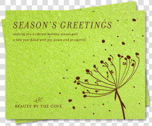 Green Corporate Holiday Cards   Organic Floral By Green  HD Png Download