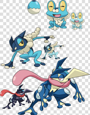 Froak   Pokemon Froakie Evolution Line  HD Png Download