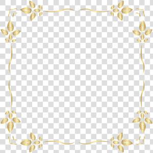 Transparent Golden Frame Clipart   Gold Square Border Png  Png Download