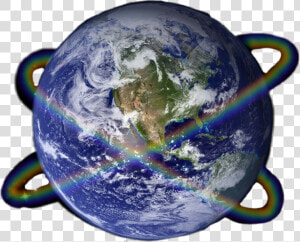  freetoedit  sticker  earth  planet  planets  rainbow   Earth Climate  HD Png Download