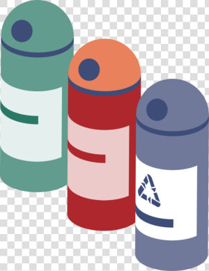 Icon Of Waste And Recycling Cans   Illustration  HD Png Download