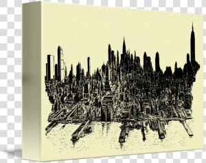 Freeuse Stock New York City By Peter Potter   Ink Drawing Of New York  HD Png Download