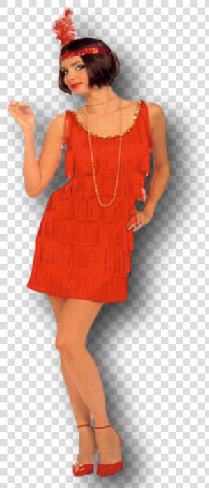 Flapper Costume Red   Flapper Dress  HD Png Download