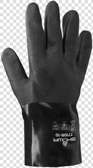 Showa 7710r 10 Black Knight Chemical Resistant Gloves   Leather  HD Png Download