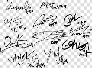 Wanna One Members Signature  HD Png Download