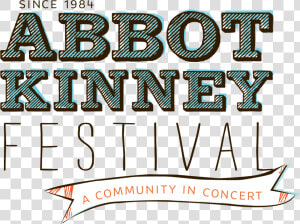 Abbot Kinney Festival Logo  HD Png Download