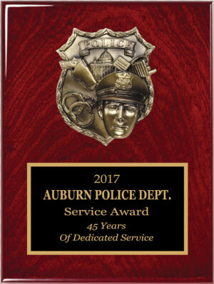 Police Rosewood Finish Plaque 11  HD Png Download